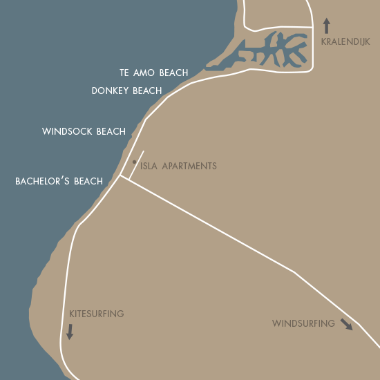 map to Isla penthouse & garden apartments